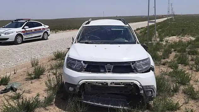 Konya'da kontrolden çıkan otomobil takla attı: 1 yaralı
