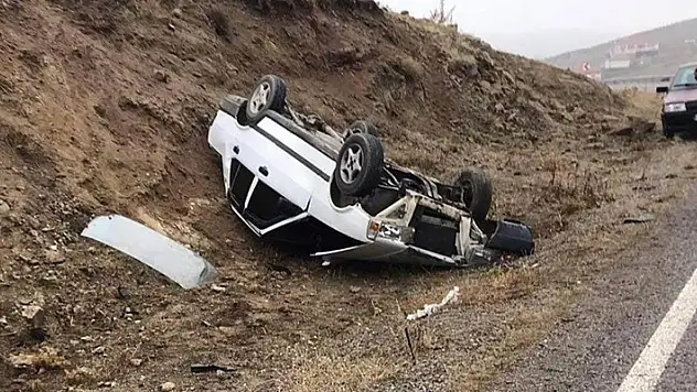 Konya'da kontrolden çıkan otomobil takla attı: 1 yaralı
