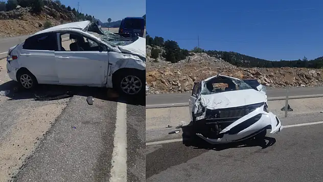 Konya'da kontrolden çıkan otomobil takla attı: 1'i ağır 2 yaralı

