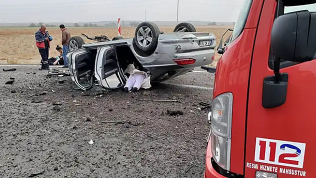 Konya'da kontrolden çıkan otomobil takla attı: 1ölü, 2 yaralı