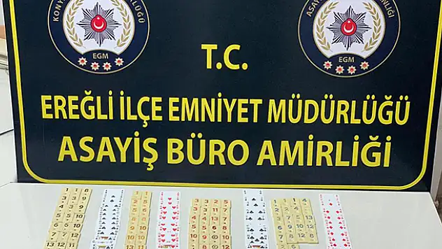 Konya'da Kovid-19 tedbirlerini ihlal ederek kumar oynayan 27 kişiye ceza verildi