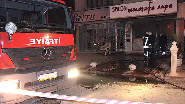 Konya'da kuaför salonunda yangın