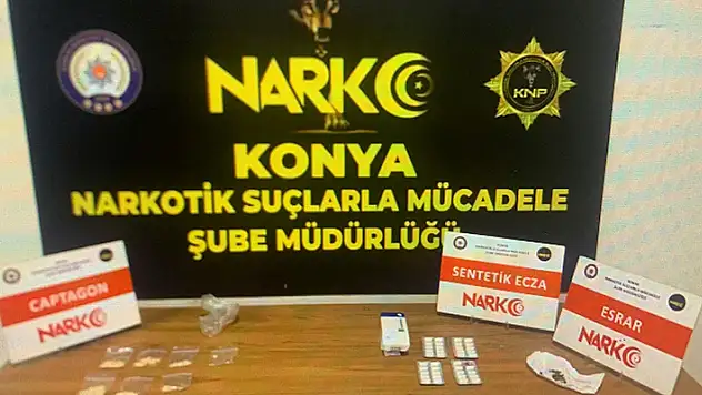 Konya'da kuaförde uyuşturucu sattığı öne sürülen zanlı tutuklandı

