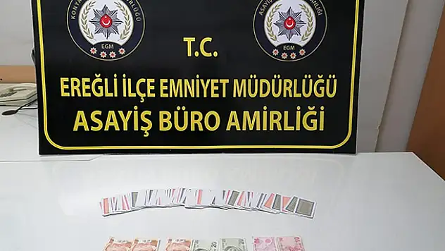 Konya'da kumar oynayan ve Kovid-19 tedbirlerini ihlal eden 14 kişiye para cezası kesildi