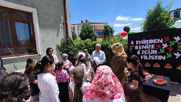 Konya'da Kur'an Kursu öğrencilerinden Filistin farkındalığı