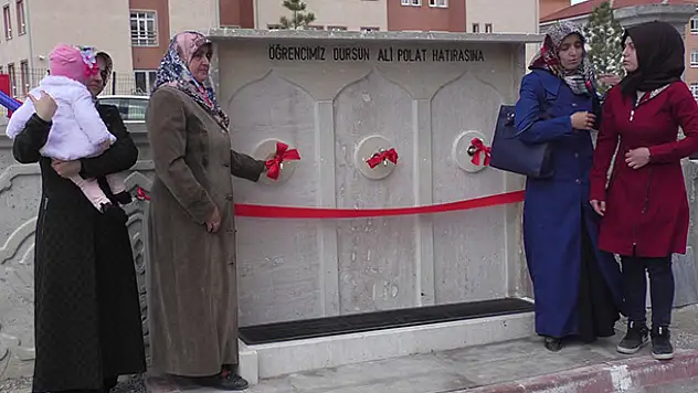 Konya'da lise öğrencileri ölen arkadaşları için çeşme yaptırdı