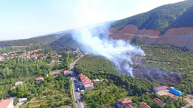 Konya'da makilik alanda yangın