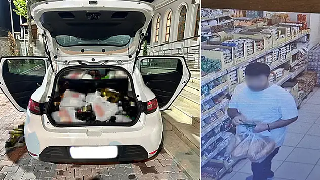 Konya'da marketlerden çala çala otomobili zeytinyağı ile dolduran şüpheli tutuklandı
