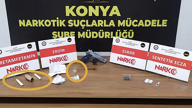Konya'da marketteki guaj boya tüplerinden uyuşturucu çıktı