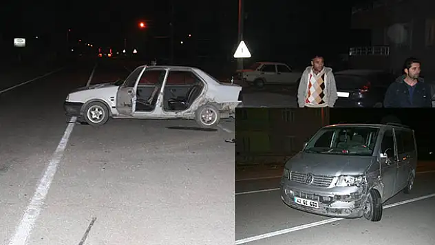 Konya'da minibüsle otomobil çarpıştı: 1 yaralı
