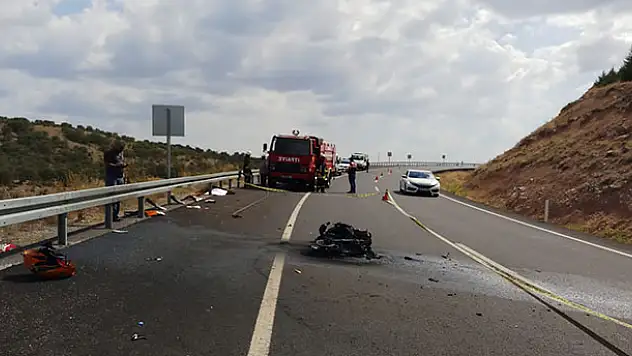 Konya'da motosiklet devrildi: 1 ölü