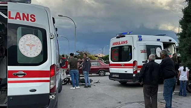 Konya'da motosiklet ile otomobil çarpıştı: 2 yaralı
