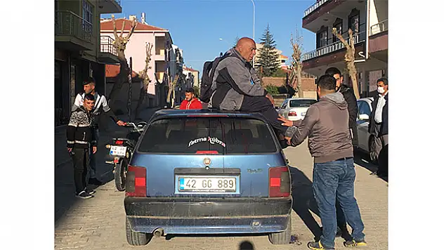 Konya'da motosiklet ile otomobil çarpıştı: 1 yaralı