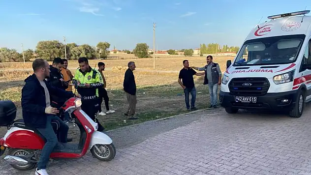 Konya'da motosiklet kazası: 1 yaralı
