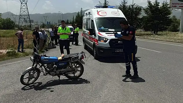 Konya'da motosiklet kazası: 1 yaralı
