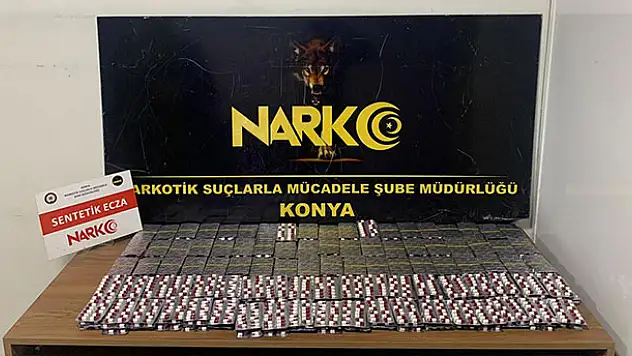 Konya'da narkotik ekipleri 8 bin 111 uyuşturucu hap ele geçirdi