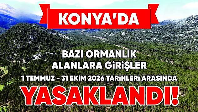 Konya'da ormanlara giriş yasaklandı