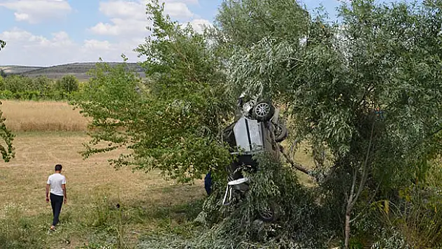 Konya'da otomobil ağaca çarptı: 6 yaralı