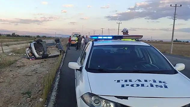 Konya'da otomobil devrildi: 1 ölü, 1 yaralı
