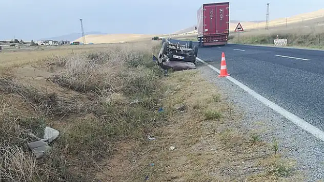 Konya'da otomobil devrildi: 1 ölü, 1 yaralı