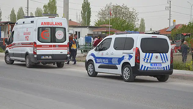 Konya'da otomobil evin bahçesine uçtu