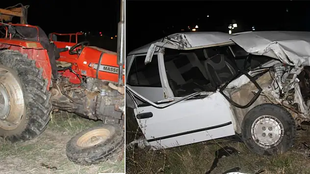 Konya'da otomobil ile traktör çarpıştı: 1 ölü, 2 yaralı