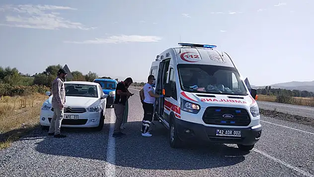 Konya'da otomobil kargo aracıyla çarpıştı: 1 yaralı