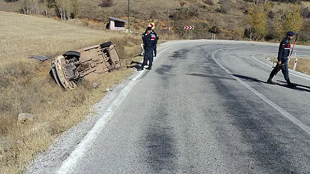 Konya'da otomobil şarampole devrildi: 1 yaralı