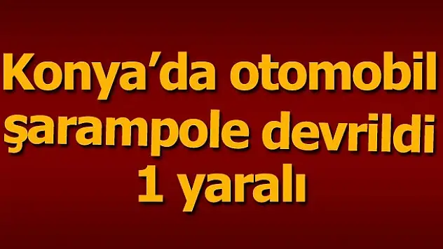 Konya'da otomobil şarampole devrildi: 1 yaralı