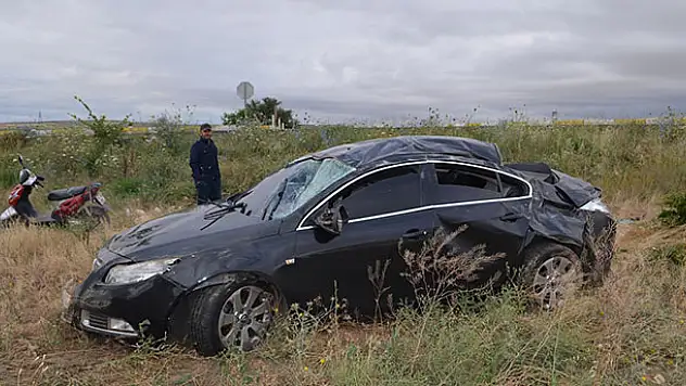 Konya'da otomobil şarampole devrildi: 6 yaralı
