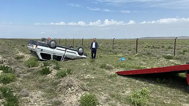 Konya'da otomobil takla attı: 1 ölü, 3 yaralı