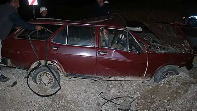 Konya'da otomobil takla attı: 1 yaralı