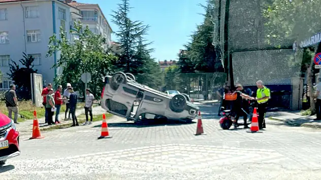 Konya'da otomobil takla attı: 1 yaralı
