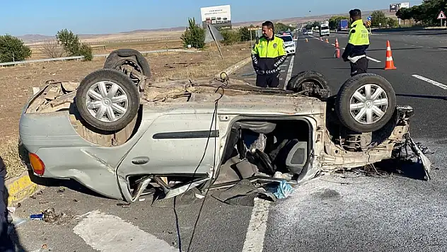 Konya'da otomobil takla attı: 4'ü çocuk 6 yaralı