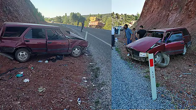Konya'da otomobil yoldan çıktı: 4 yaralı!