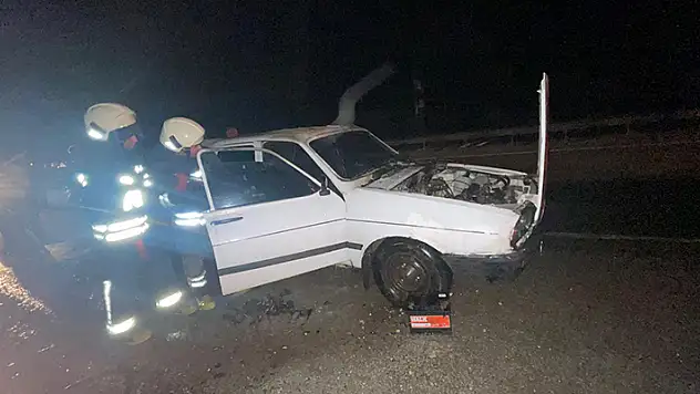Konya'da otomobilde çıkan yangın söndürüldü

