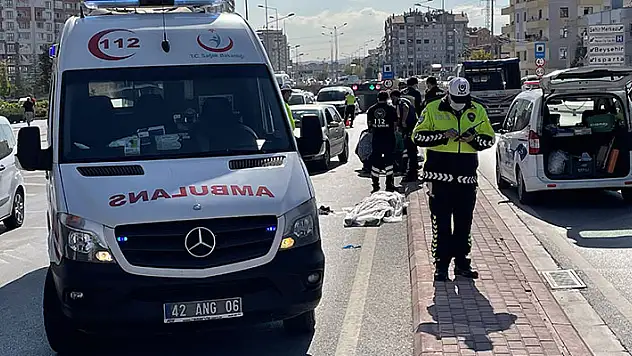 Konya'da otomobilin çarptığı yaya hayatını kaybetti