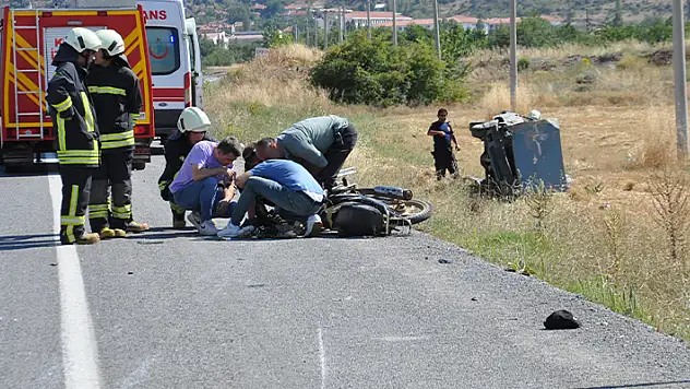 Konya'da otomobille çarpışan motosikletin sürücüsü öldü
