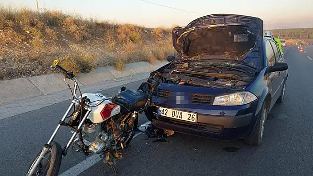 Konya'da otomobille çarpışan motosiklette 19 yaşındaki sürücüsü hayatını kaybetti
