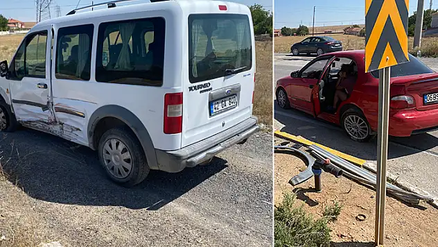 Konya'da otomobille hafif ticari araç çarpıştı: 2 yaralı