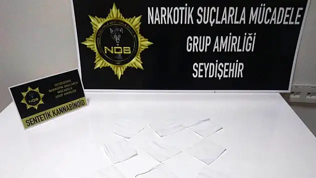 Konya'da özel yapım kağıtlara emdirilmiş bonzai ele geçirildi