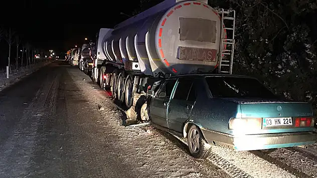 Konya'da park halindeki tankere çarptı:1 yaralı