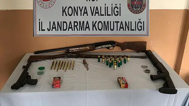 Konya'da ruhsatsız silah operasyonu