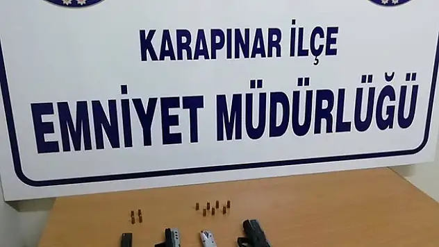 Konya'da ruhsatsız tabanca ele geçirildi
