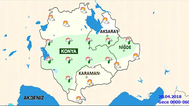 Konya'da sağanak yağış bekleniyor!