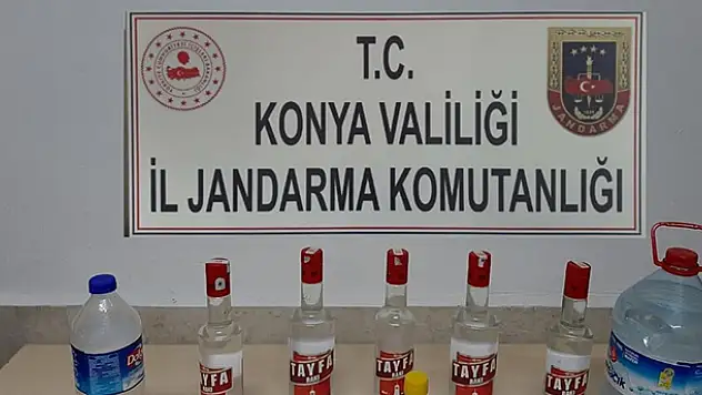 Konya'da sahte alkol ele geçirildi