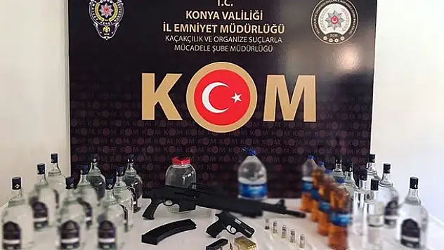 Konya'da sahte alkol yakalandı