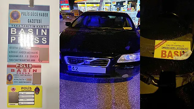 Konya'da sahte basın kartı taşıyan 2 şüpheli gözaltına alındı
