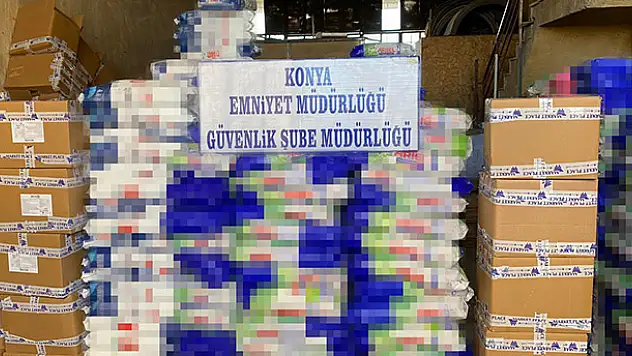 Konya'da sahte deterjan üretip internetten satanlara polisten operasyon