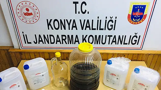 Konya'da sahte içki operasyonunda 2 zanlı yakalandı